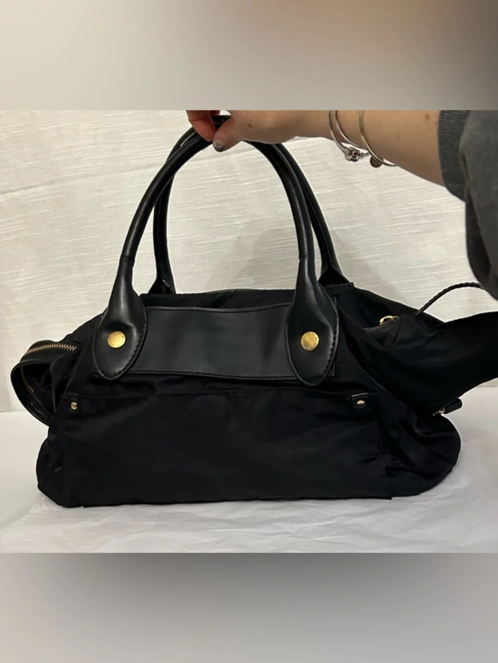 Marc‎ by Marc Jacobs Classic Preppy Minimalist Black Nylon Satchel Bag